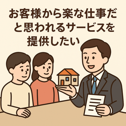 お客様から楽な仕事だと思われるサービスを提供したい